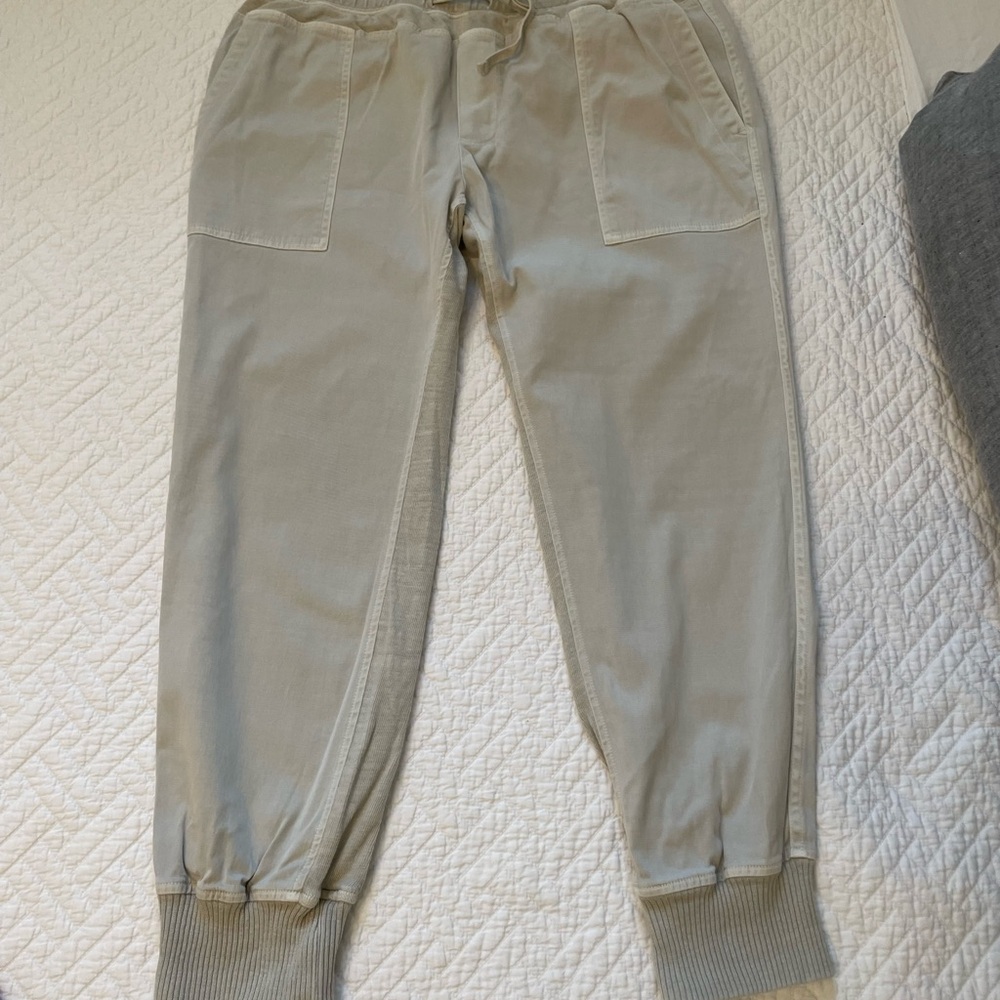 James Perse Mixed Media Joggers - Talc - Size 4 (XL)